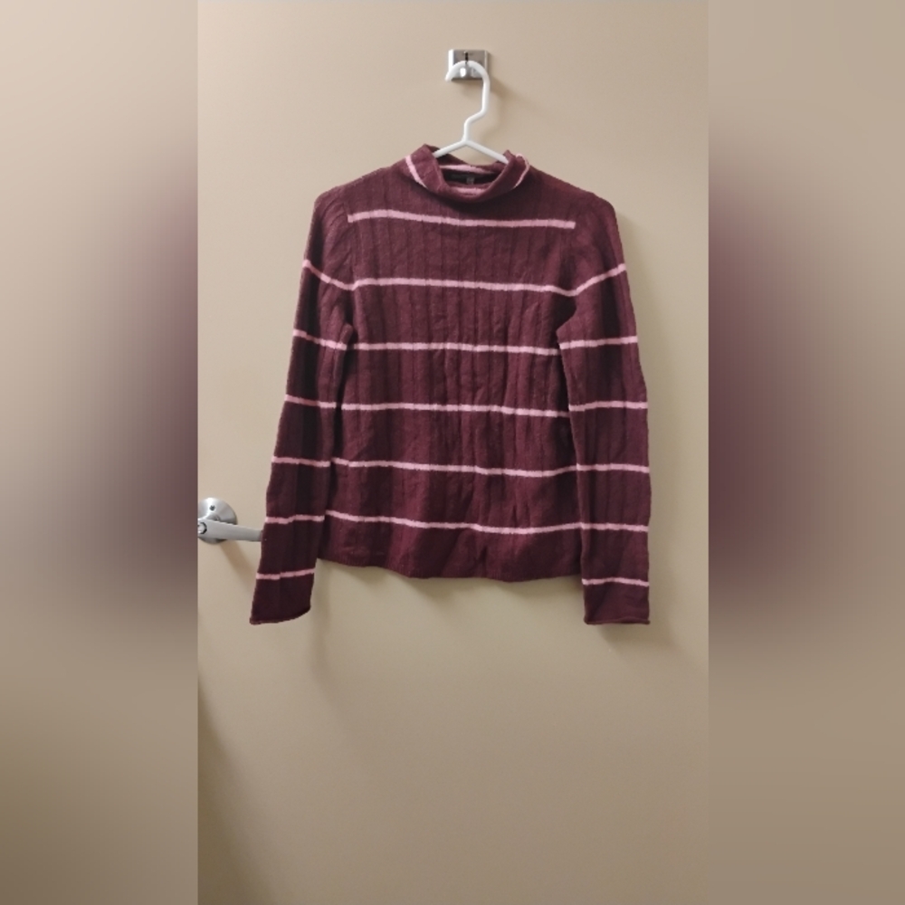 Madewell Striped Evercrest Turtleneck Sweater Coziest Yarn Sz S